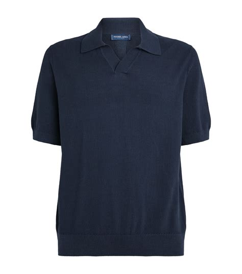 men's open collar polo shirt.